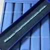 Versión Shijiagao Pulsera de Diamantes Tenni Rai Matriz de Cristal Azul Claro Lujo Ligero Exquisito Nicho Pulsera de Gama Alta
