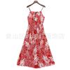 Falda de Tirantes Estilo Étnico Verano Nuevo Yunnan Sanya Tailandia Viaje Étnico Rayón Estampado Vestido Falda de Playa