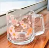 Caneca Quadrada de Vidro INS de Alta Aparência para Escritório, Casa, Chá de Leite, Café, Suco