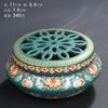 Quemador de incienso de cerámica cloisonné, bobina de 2/4, quemador de incienso, quemador de incienso, incienso, forma de incienso, color esmalte, venta directa de fábrica transfronteriza