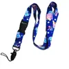Lanyard de poliéster con transferencia térmica de dibujos animados, extraíble, para el cuello, con hebilla de rayo, dos en uno, para teléfono móvil, fabricantes, suministro, impresión