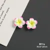 Accesorios de resina con flores de huevo de gradiente de colores brillantes para dijes de zapatos DIY, coleteros, accesorios para el cabello e imanes para refrigerador