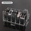 Caja de Almacenamiento de Cinturones con Múltiples Compartimentos Caja de Almacenamiento de Cinturones Transparente Acrílica Caja de Almacenamiento de Cosméticos de Escritorio Venta al por Mayor