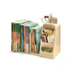 Caja de almacenamiento con sujetalibros, separador de libros retráctil para escritorio, estantería de oficina, portalápices para escritorio de estudiante, estante de almacenamiento