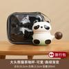 Taza de té de panda, taza de cerámica, taza de café creativa con separación de té, regalo de oficina y negocios, logotipo grabado