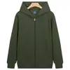 Moletom com zíper Dison de algodão 320g, novo estilo outono/inverno, casual e moderno, caimento solto, cor lisa, moletom masculino