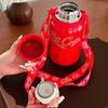 Termo de acero inoxidable de grado alimenticio engrosado al por mayor, termo deportivo de alto valor cromático, taza termo de Coca-Cola