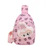 Labubu Dibujo Animado Lindo Trendy Bolso de Pecho Transfronterizo Bolso de Hombro de Nylon para Niños y Niñas de 3-6 Años Bolso Cruzado de Gran Capacidad