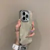 Adecuado para Funda de Teléfono Apple 17 Pro Max, Patrón de Mezclilla Marco Electroplateado iPhone 16 Pro Funda de Protección Completa