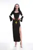 Novos Fantasias de Halloween Amazon Fantasia de Roupão Preto Feminino Adulto Exportação Europeia e Americana Fantasia de Role-Playing