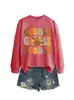 Amazon eBay site independente moda casual feminina "gobble gobble" peru outono e inverno nova blusa de moletom
