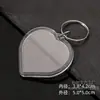 Chaveiro Acrílico Transparente Casca em Branco Foto de Identidade Moldura para Foto DIY Pingente Coleção de Fotos de Celebridade Ídolo