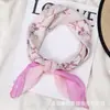 Lenço Quadrado de Chiffon Estampado Estilo Nacional, Fino Quente para Primavera e Outono com Proteção Solar, Lenço de Seda com Lenço Decorativo, Lenço de Pescoço para Mãe