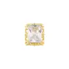Celebridade Cyber Arte de Unhas Joias de Zircônia Super Brilho Gota d'Água Diamante Quadrado Cor Luz de Luxo Metal Armadura de Noiva Joia de Unha com Diamante Vazado