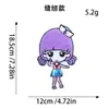 Parche de Bordado con Lentejuelas de Toalla de Dibujos Animados, Lindo Parche de Bordado de Chica Versión Q para Ropa Infantil, Parche Decorativo para Bolsos
