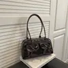 Bolsa de Ombro com Design de Nicho para Comércio Exterior para Mulheres Novo Modelo 2025 Bolsa Boston com Laço Grande Capacidade Bolsa de Mão para o Dia a Dia para Mulheres
