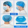 Gorro desechable Haomei de tira gorro de cabeza no tejido azul engrosado gorro de resorte a prueba de polvo transpirable elástico