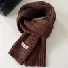 Bufanda de Punto Grueso Suave Estilo Coreano Otoño Invierno para Mujer Color Sólido Engrosada Cálida Estilo Coreano Pareja Estudiante Calentador de Cuello Versátil Venta al por Mayor