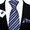 Conjunto de Corbata de Tres Piezas para Hombre 8cm Ropa Formal de Negocios Corbata Bordada Jacquard de Seda de Poliéster Logo Corbata Atada a Mano Personalizada