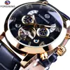 Reloj Mecánico Automático Parcial Tourbillon de Moda Casual con Esfera Grande para Hombre Forsining Fuxini