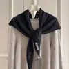 Chal Triangular Calado Retro Coreano para Mujer en Otoño e Invierno, Elegante Protector de Cuello, Bufanda Pequeña de Punto para Cuello con Bufanda de Lana