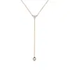 Collar Europeo y Americano Transfronterizo en Forma de Y, Moderno, Sencillo, Versátil, Cadena para Clavícula para Mujer, Joyería Elegante al por Mayor