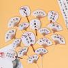 Celebridad de Internet Abanico Plegable Estilo Chino Decoraciones para Pasteles Contenido y Felicidad Suceden Cosas Buenas Bendiciones Abanico Redondo Inserto para Pastel