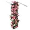 Nueva Decoración de Boda: Arreglo Floral de Rosas, Arco de Hortensias, Pasarela Floral, Guía de Camino Floral, Flores de Seda para Boda, Producto Terminado, Arreglo Floral de Mesita de Noche