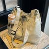 Bolsa de Tela de Nylon Bolso Tote para Mujer Gran Capacidad Verano Se Puede Usar Cruzado 2025 Nuevo Versátil Un Hombro Clase Bolso para Viajero