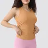 Regata esportiva canelada para mulheres, peça externa de verão, secagem rápida, disfarça protuberâncias laterais, caimento justo, gola redonda, sem mangas, top de yoga