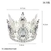 Cruzamento de Fronteiras Novo Estilo Europeu e Americano Gota d'Água Pequena Coroa Redonda Decoração de Bolo de Aniversário Flor Liga Zinco Strass Coroa Ornamento Acessório