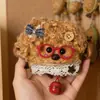 Muñeca de Cáscara de Fruta y Vaina de Frijol Kit de Materiales Hechos a Mano para Bricolaje, Muñeca de Vaina de Frijol Terminada, Colgante de Carrillón de Viento de Fruta