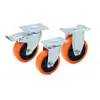 Varilla Roscada de Acero al Carbono de Tamaño Mediano Personalizada con Doble Rodamiento Rueda Giratoria Universal Carrito Silencioso Rueda Plana Universal Industrial