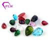 Vendas diretas pêra - em forma de pedra de vidro wuzhou gema gota de água de vidro colorido pedra nua banhado fundo atacado