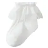 Calcetines de Encaje de Algodón Peinado Transpirables de Malla Hueca Delgada de Verano para Niñas, Estilo Princesa para Bailar, para Estudiantes y Niños Pequeños