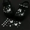 Zapatos de Agujeros Accesorios DIY Strass de Corazón Lazo Versátil Hebilla de Zapato de Alta Calidad Flor de Zapato Accesorios de Zapato Desmontables