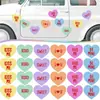 Pegatinas magnéticas reflectantes de venta caliente transfronterizas para el Día de San Valentín para coche, refrigerador, puerta de garaje, decoración de refrigerador con imán fuerte de panal de PVC