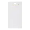 Tarjetas de Pinza de Pelo Blancas de PVC de Gama Alta para Supermercados y Tiendas Boutique, Etiquetas Colgantes de Empaque con Pinza Estampadas en Caliente de Plástico