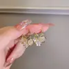 Pendientes de Perla Redonda Piedra Ojo de Gato Coreanos Simples Pequeños Frescos Pendientes Diseño Retro Pendientes Elegantes Pendientes Literarios y Elegantes