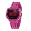 Relógio LED infantil fofo do Gato KT para escola primária, moda, à prova d'água, para meninas, desenho animado coreano, relógio eletrônico