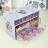 Sanrio caixa de armazenamento Sanrio desktop caixa de armazenamento multifuncional à prova de poeira com gaveta de armazenamento cosméticos caixa de papelaria