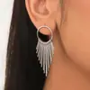 Pendientes Largos de Aro con Borlas de Metal de Moda Europea y Americana Xiyin Transfronterizos Retro Elegantes Exagerados de Gama Alta para Mujer