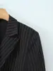 Exportación Transfronteriza Ropa Europea y Americana Moda Otoño e Invierno 2025 Solapa de Traje de Doble Botonadura Mangas Largas Dobladillo de Hoja de Loto Chaqueta de Traje