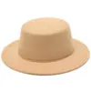 Directo de fábrica otoño e invierno moda sombrero simple coreano retro sombrero de lana británico sombrero plano para mujer