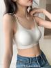 8108# ligero 3D tridimensional cruz hermosa espalda sin costuras sujetador ropa interior de mujer cómodo sin aros copa fija recogido sujetador