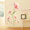 (Nua) Adesivos de Parede de Flores Criativas Papel de Parede Romântico para Sala de Estar Parede da TV Autoadesivo Quarto Aconchegante Parede ao Lado da Cama