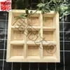 Molde cuadrado pequeño para pasteles al vapor estilo antiguo tallado molde para pastel de arroz Songgao Dezhu molde de madera para pastel estilo chino Songgao multicompartimento para cocinar al vapor pastel de Año Nuevo