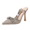 Juti spot estilo perenne tacones altos europeos y americanos moda transfronteriza talla grande zapatos de mujer sexy banda pedrería tacones altos de mujer