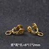 Broche de Colgante Chapado en Oro de Fuerte Retención de Color, Clip de Hebilla de Seguridad, Pendientes de Lujo Ligero para Mujer, Color Duradero, Joyería de Gama Alta al por Mayor