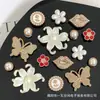 Accesorios de hebilla de mariposa y flor de perlas desmontables DIY transfronterizos para zuecos, accesorio de moda, pieza única